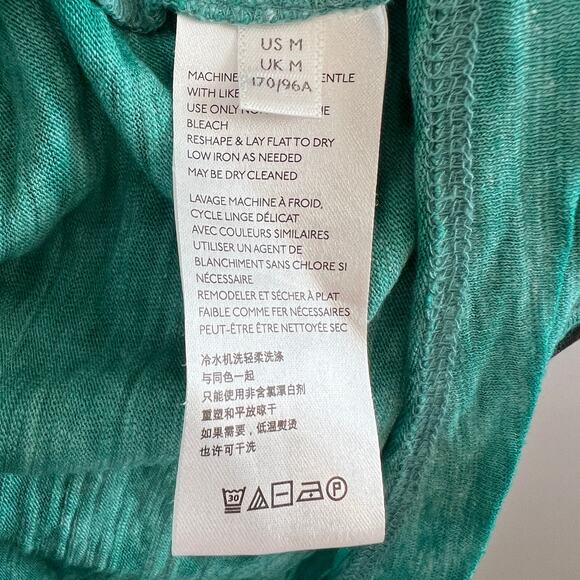 We The Free Astrid Flowy Oversized Cowl Neck Tee Top Palm Green Free People M - Picture 9 of 10